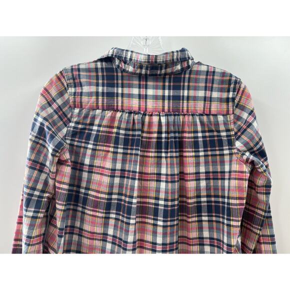 Polo Ralph Lauren Girl’s Madras Plaid 100% Cotton Popover Blouse Size 16 - Picture 8 of 8
